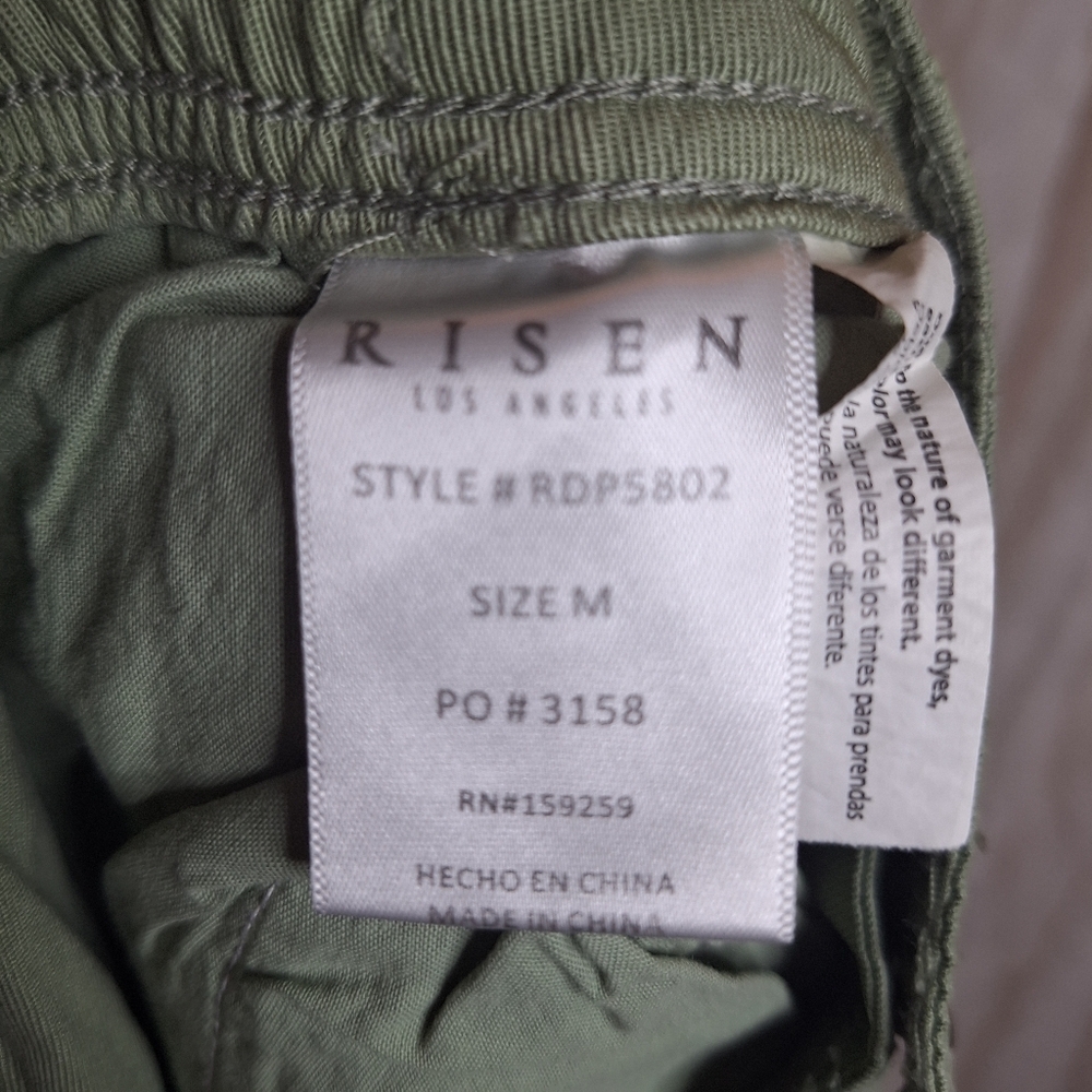 Risen M Sage High-Rise Cargo Utility Pants Soft & Drapey Straight Leg Boutique - Picture 7 of 7
